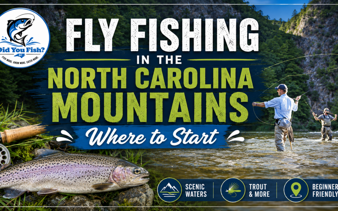 Fly fishing in the North Carolina mountains beginner guide with trout, scenic waters, and mountain streams