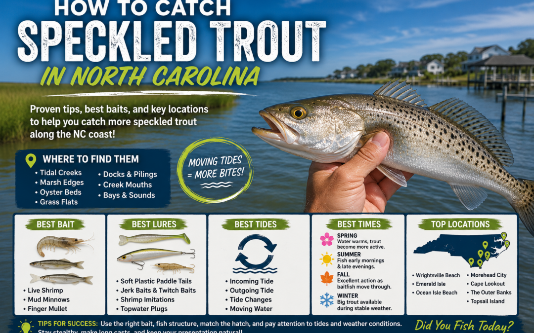 How to catch speckled trout in North Carolina using live bait and artificial lures