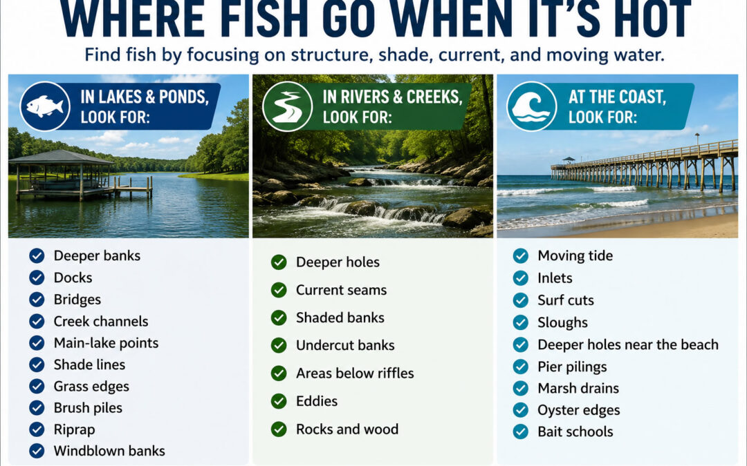 Fishing in Hot Weather: Best Times, Baits, and Fish to Target in North Carolina